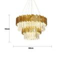GobekUsa Golden Crystal Ceiling Light for Modern Living Room and Dining Room