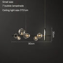 GobekUsa Glass Ball LED Chandelier: Modern Nordic Style for Living, Dining, Kitchen, Study