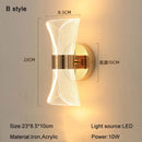 GobekUsa Gold Nordic Acrylic LED Wall Lights for Bedroom Living Room Decoration
