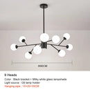 GobekUsa Black Chandelier: Luxury Glass Pendant Light for Home, Bedroom, or Living Room