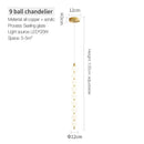 GobekUsa Brass Full Copper Modern Chandelier Light Fixture for Stylish Living Spaces
