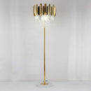 GobekUsa Crystal Gold Floor Lamp for Bedroom & Living Room - Modern Luxury LED Light