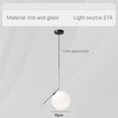 GobekUsa Glass Pendant Lights: Modern Bedroom Bedside Chandeliers for Home Indoor Decor