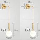 GobekUsa Elegant Glass Wall Lamp for Living Room Bedroom LED Lighting