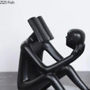 GobekUsa Abstract Figure Sculpture Creative Resin Decor for Room Aesthetic Appeal