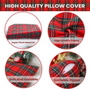 GobekUsa Christmas Plaid Decorative Pillow Covers for Farmhouse Holiday Decor
