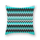 GobekUsa Geometric Leaf Flower Pillowcase Teal Blue Sofa Car Home Decor Throw Cover
