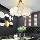 GobekUsa LED Glass Petal Chandeliers: Luxury Modern Hanging Lamps for Dining Table