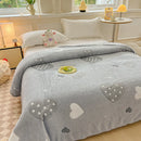 GobekUsa Dinosaur Patterns Snowflake Velvet Blanket in Various Sizes for Home/Office