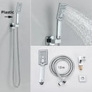 GobekUsa Handshower Head with Stainless Steel Hose - Wall Mounted Faucet Set