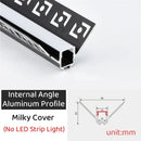GobekUsa Black LED Aluminum Profile for Invisible Ceiling Light Strip Bar