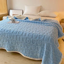 GobekUsa Heart Shaped Cut Flowers Flannel Fleece Blanket