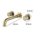 GobekUsa Brushed Gold Basin Faucet: Single Handle Wall Mount Brass Mixer Tap, Cold/Hot Water