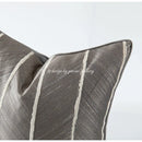 GobekUsa Herringbone Jacquard Cushion Cover, Modern Beige White Pillowcase for Living Room