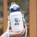 GobekUsa Kids' Cartoon Straw Water Thermos Bottle Stainless Steel Thermal Cup