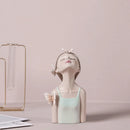 GobekUsa Butterfly Fairy Resin Figurines with Gold Tray Home Decor Craft