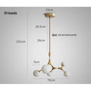 GobekUsa Iron Magic Molecular Pendant Lights for Living Room Dining Room Decor