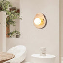 GobekUsa Cream Style Bedroom Wall Lamp Stone Wood Wabi-sabi Decor G9 Bulb Soft Light
