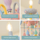 GobekUsa Crystal Chandelier: Modern Macaron Color Children Room Luminaire