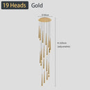 GobekUsa Black LED Ceiling Chandelier: Stylish Staircase Lighting for Home Decor & Living Room
