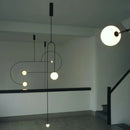 GobekUsa Arc Line Chandelier: Nordic Suspension Pendant for Living Dining Room Kitchen