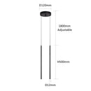 GobekUsa Black Slim 50cm 60cm LED Pendant Lamp for Restaurant Bar, Nordic Minimalist Style