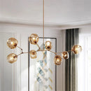 Modern Nordic Glass Pendant Light in Painted Metal