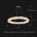 GobekUsa Crystal LED Pendant Lights | Dimmable Ring Hanging Lamp | Modern Luxury Decor Fixtures