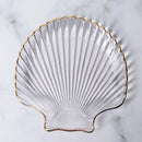 GobekUsa Electroplated Crystal Glass Dish Plate Saucer with Sea Features