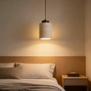Japanese Style Yellow Travertine Stone Pendant Light