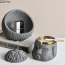 GobekUsa Abstract Figure Portraits Cement Ashtray Smoking Accessories Gift