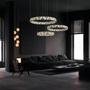 GobekUsa Crystal Lustre Circle Chandelier LED Lights - Modern Luxury Minimalism décor
