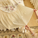 GobekUsa Beige Pink Lace Embroidery Bedding Set Egyptian Cotton Quilt Duvet Cover Sheet