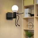 GobekUsa Little Man LED Wall Light: Modern, Simple, Creative Design for Children's Bedroom