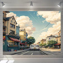 GobekUsa Love Street Landscape Wall Hanging Tapestry for Bedroom Decor
