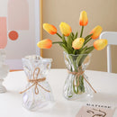 GobekUsa Clear Glass Folded Road Vase - Creative Handcrafted Hydroponic Art Vase