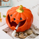 GobekUsa Halloween Pumpkin Ghost Ashtray - Funny Ceramic Office Desktop Weed Ash Tray Gift