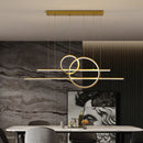GobekUsa Gold Black Dimmable LED Chandelier for Dining Room Kitchen Bar Lighting