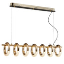 GobekUsa Gold Acrylic LED Pendant Lights for Dining Room Kitchen Bar Chandelier