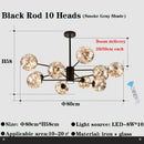 GobekUsa Glass Ball Branch Chandelier: Modern LED Crystal Ceiling Lighting for Living Room