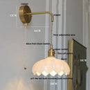 GobekUsa Green Glass Knob Switch LED Wall Lights for Kitchen, Bedroom, Living Room