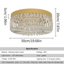 GobekUsa Crystal Ceiling Chandelier: Modern LED Round Pendant Lamp for Luxury Home Decor