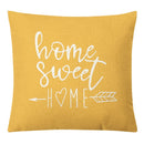 GobekUsa Geometric Yellow Linen Pillow Cover for Modern Décor 45x45cm