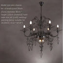 GobekUsa Baroque Black Candle Chandelier Pendant Lamp for Bedroom, Living Room & Restaurant