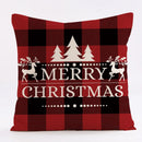 GobekUsa Christmas Linen Cushion Cover 45x45cm Sofa Home Party Decor