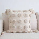 GobekUsa Boho Beige White Embroidered Pillow Cases Set