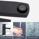 GobekUsa Black Basin Faucet Single Handle Hot Cold Water Mixer for Bathroom Sink