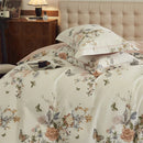 GobekUsa Butterfly Blooming Flowers Print 100% Egyptian Cotton Bedding Set