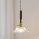 GobekUsa LED Walnut Copper Pendant Light with Knob Switch - Modern Style Lighting Fixtures