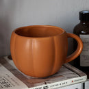 GobekUsa Halloween Pumpkin Ceramic Mug with Retro Enamel Handle for Coffee Milk Tea